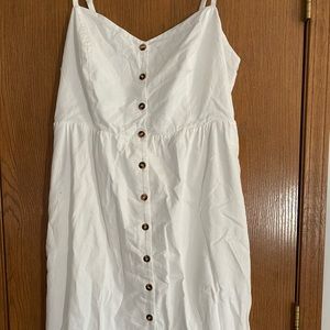 City Chic midi dress size M or 18. Linen blend.